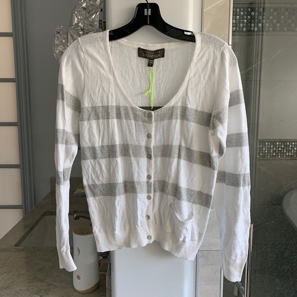 Charlotte Tarantola Striped Buttoned Down Cardigan - Picture 3 of 12